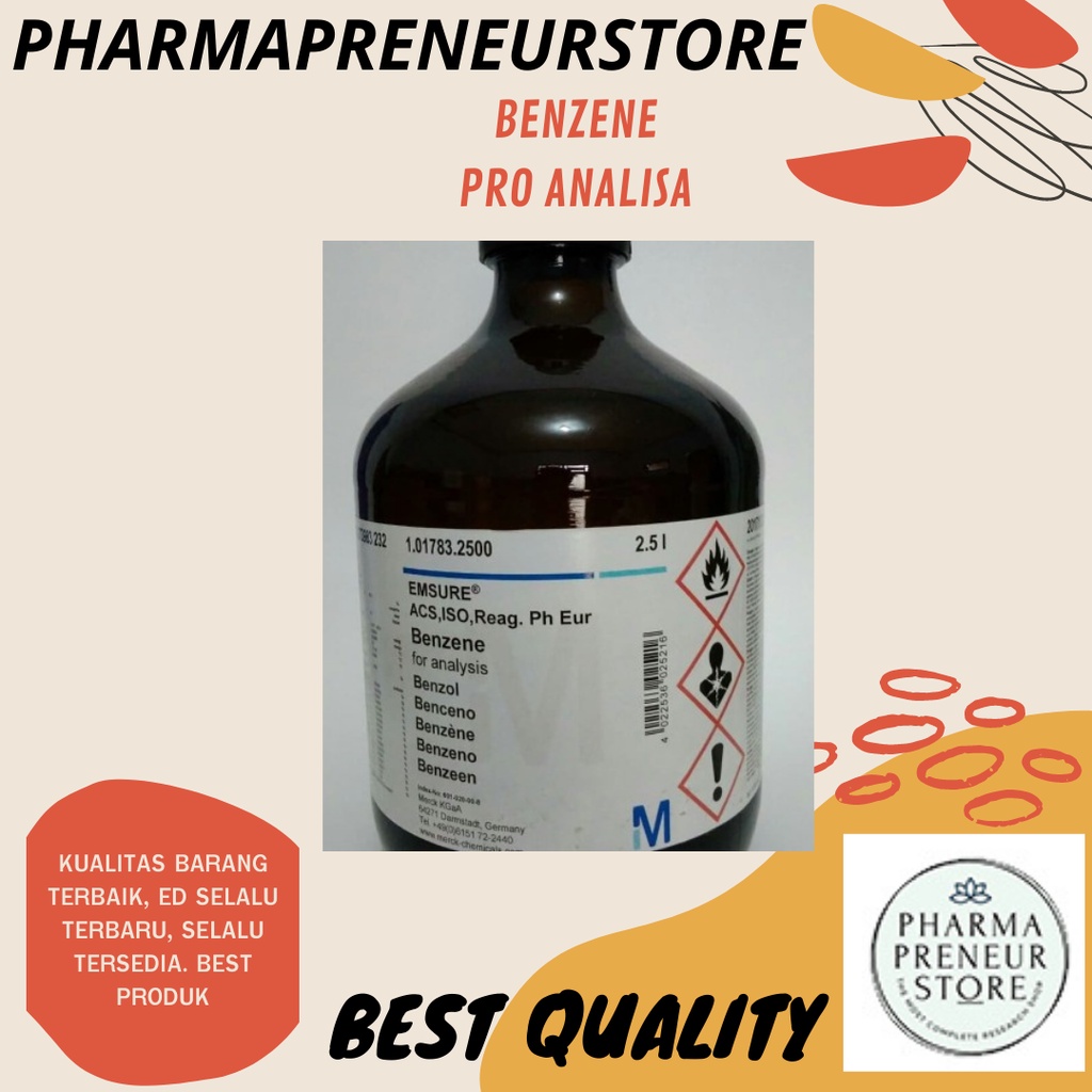 BENZENE PRO ANALISA 50 ML DAN 100 ML KEMASAN MERCK BEST QUALITY