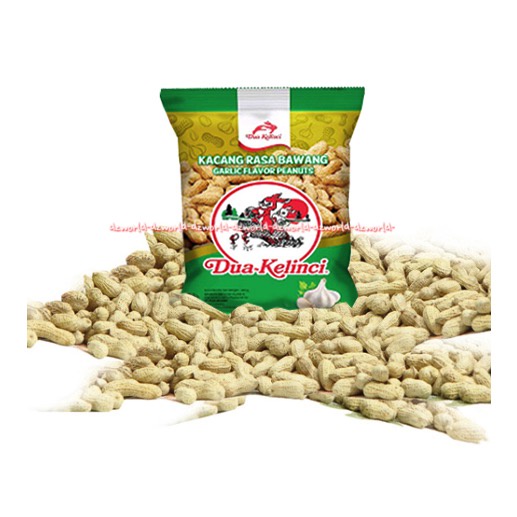Kacang Dua Kelinci 180gr Kacang Kulit Garing Kacang Rasa Bawang Garlic Flavour Peanuts Penut Siap Makan 2Kelinci Onion Peanuts