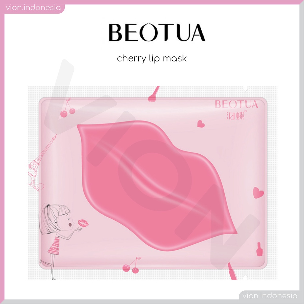 BEOTUA Cherry Lip Mask Pink Moisturizing Masker Mulut Buah Ceri Pelembab Halus Lembut Original BE003