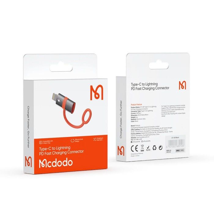 MCDODO OT-0510 Extension Fenale Type C to Male Lightning - Charge PD Converter Garansi Resmi 6 Bulan