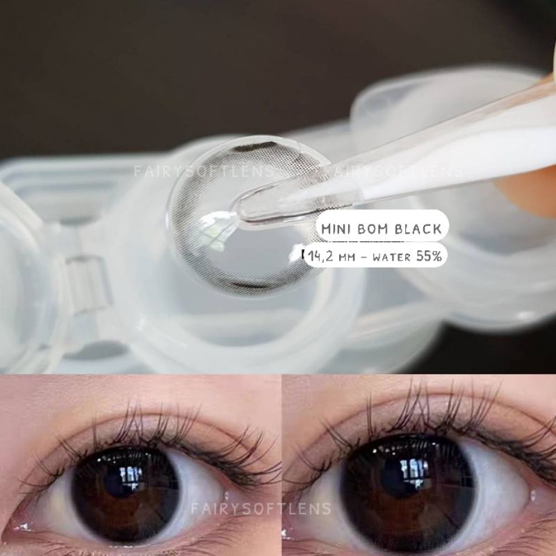 Softlens Kitty Mini bom black (sangat natural) / KONTAK LENSA