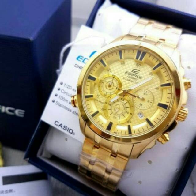 JAM TANGAN PRIA EDIFICE  ORIGINAL GOLD