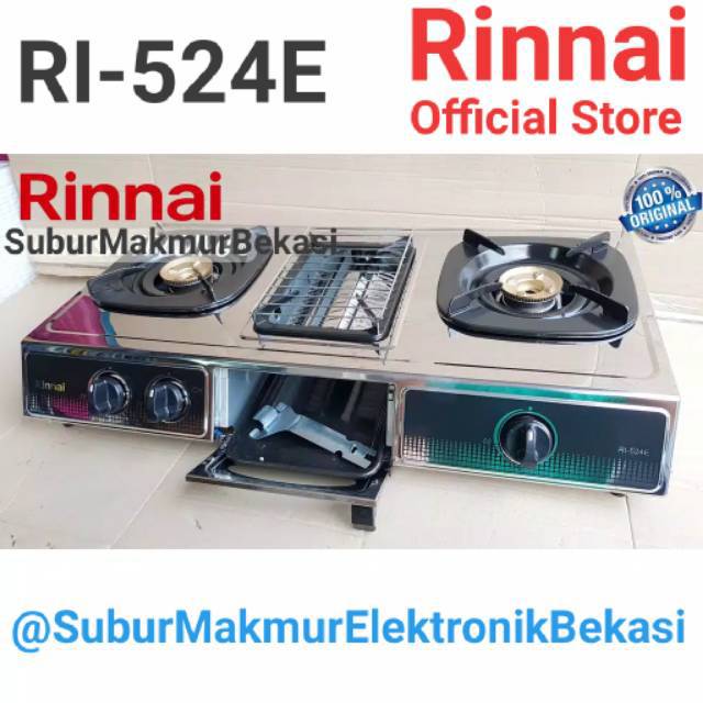 Kompor Gas Rinnai 3 Tungku RI-524E