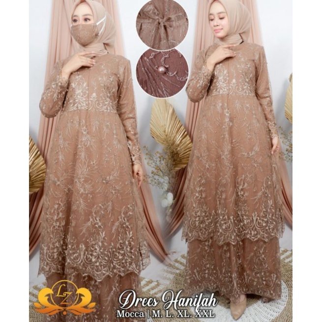 Realpict Gamis Tingkat Brukat / Baju Gamis Modern / Kebaya Gamis / Gamis / Gamis Busui Friendly