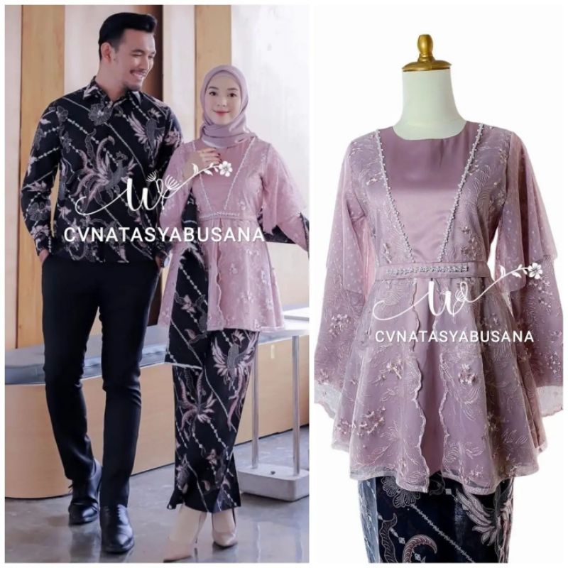 Baju Tunangan Couple Pasangan Kebaya Terbaru 2022 Kekinian Batik Kapel Suami Istri