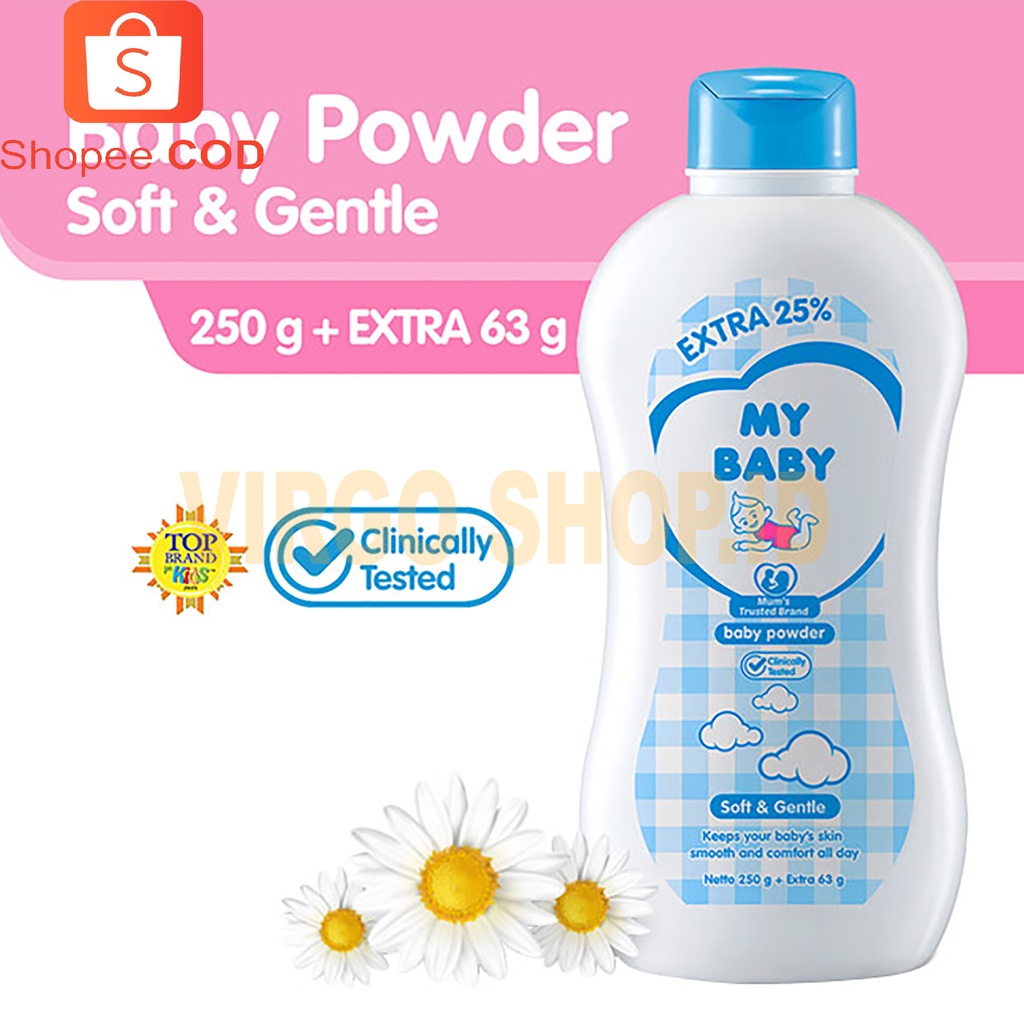 Bedak Bayi My Baby Powder 250g + 63g / My Baby / Perlengkapan Mandi Bayi / Bedak My Baby / Perlengkapan Bayi / Perlengkapan Mandi / My Baby Powder / Bedak Bayi My Baby / Perlengkapan Bayi