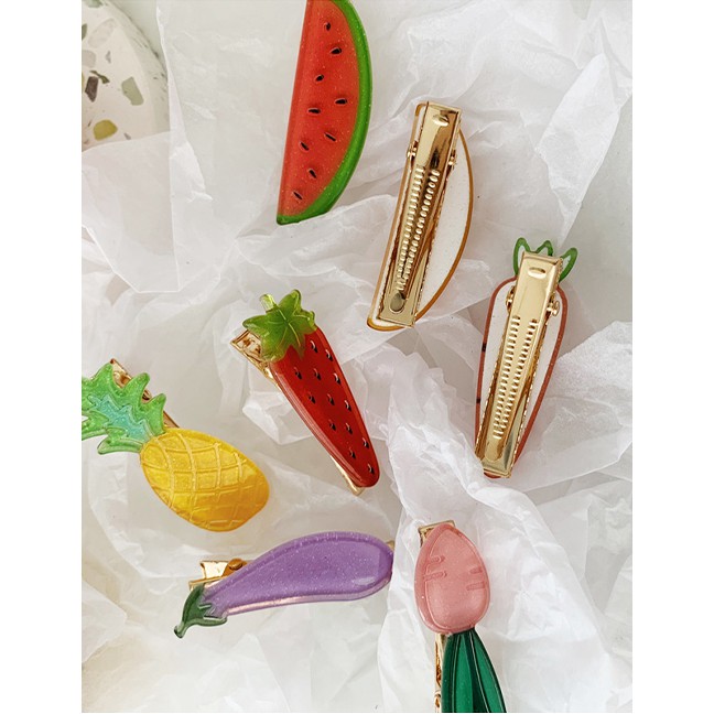 LRC Jepit Rambut Fashion Carrot Fruit And Vegetable Hair Clips F7360X