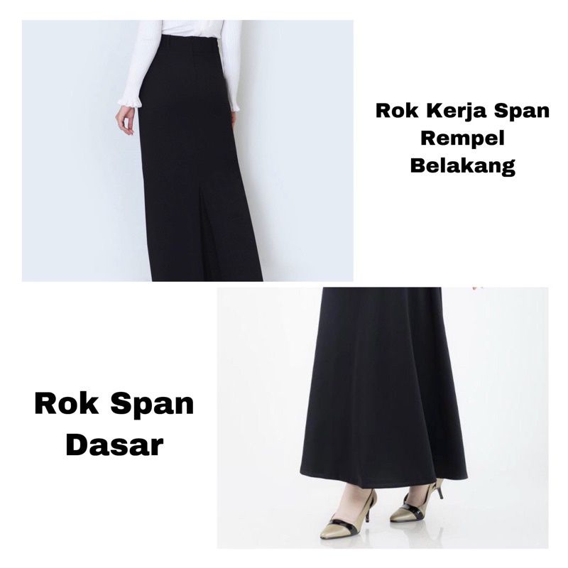 ROK DASAR HITAM KERJA MODEL FORMAL  SPAN & MODEL A