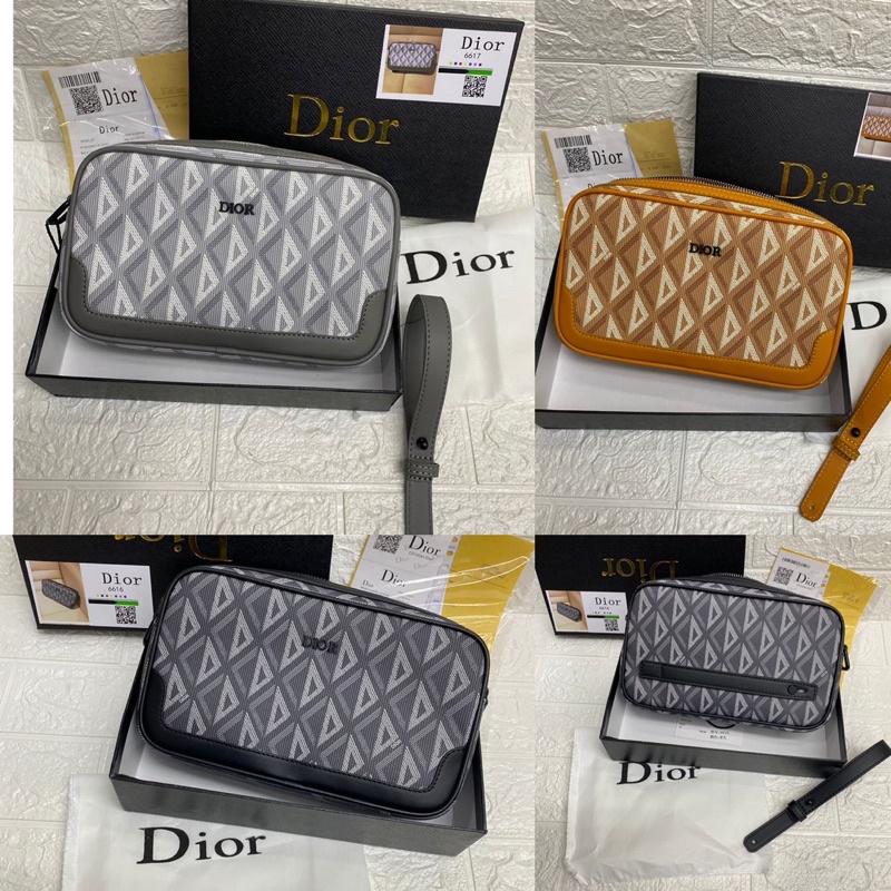 Handbag Dior import free box tas hand bag wanita pria Dior Pouch bag branded wanita pria