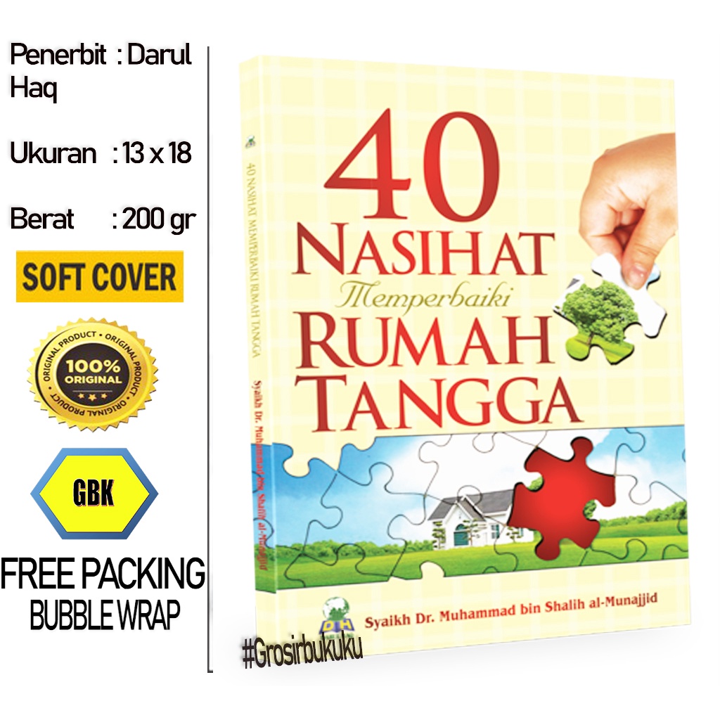 Buku 40 Nasihat Memperbaiki Rumah Tangga - Darul Haq