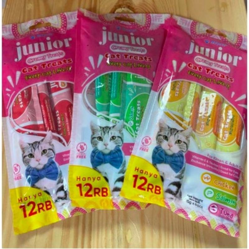 JUNIOR CREAMY TREATS SNACK KUCING