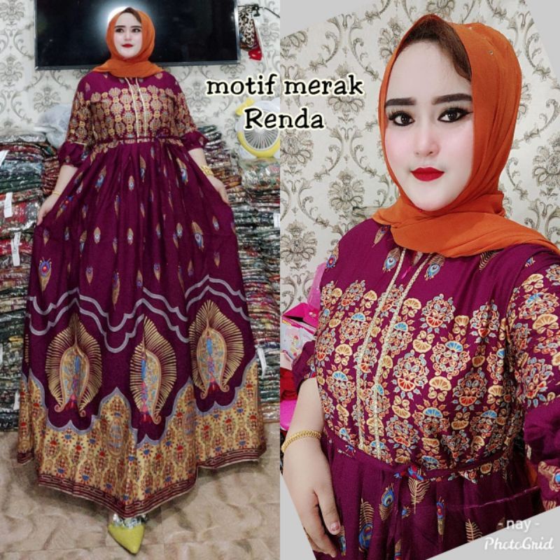 GAMIS INDIA BULU MERAK