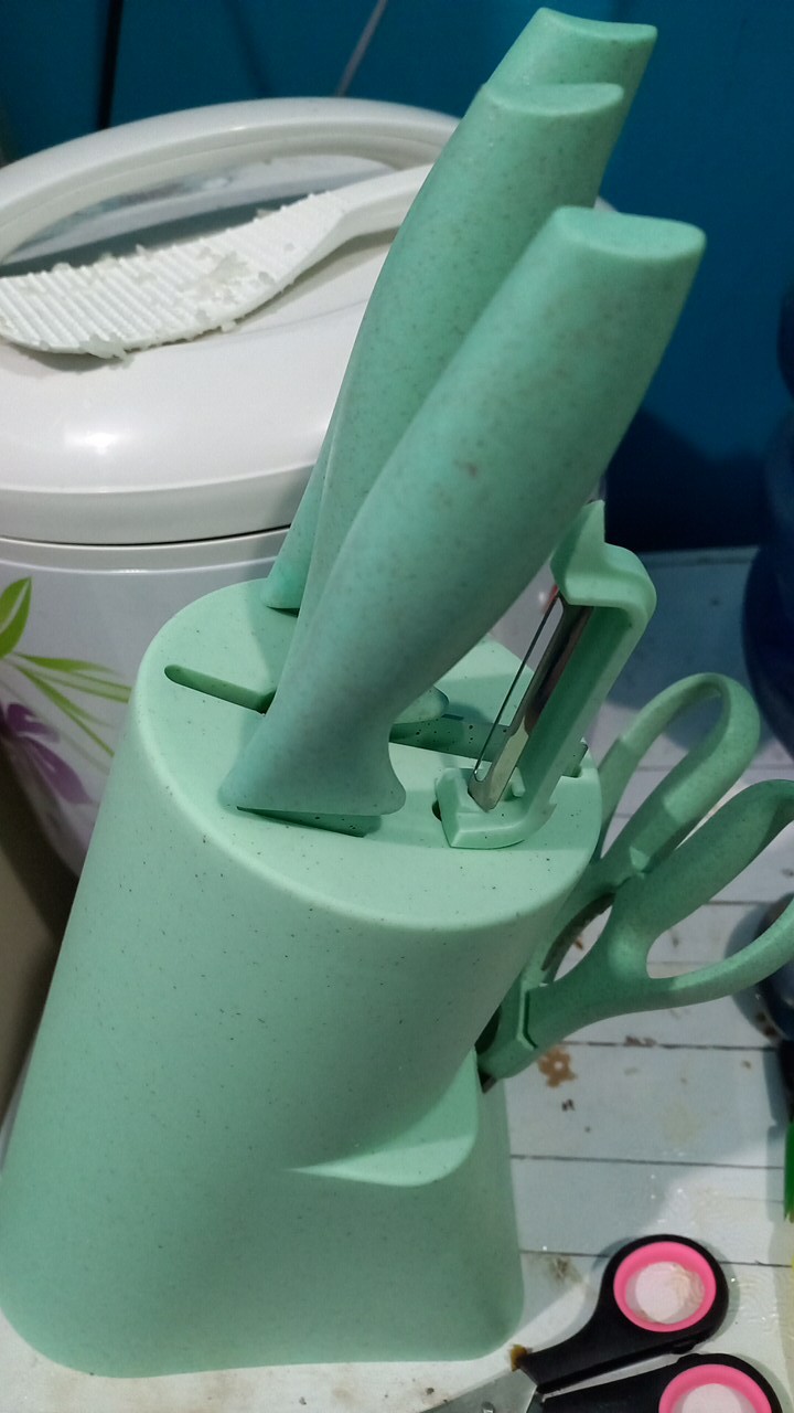 Kitchen Knife Set / Pisau Tatakan Pengupas Gunting Dapur Set