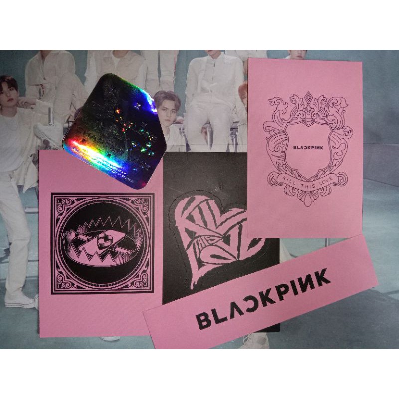 

folded poster ch1 2 3, stiker blackpink kill this love