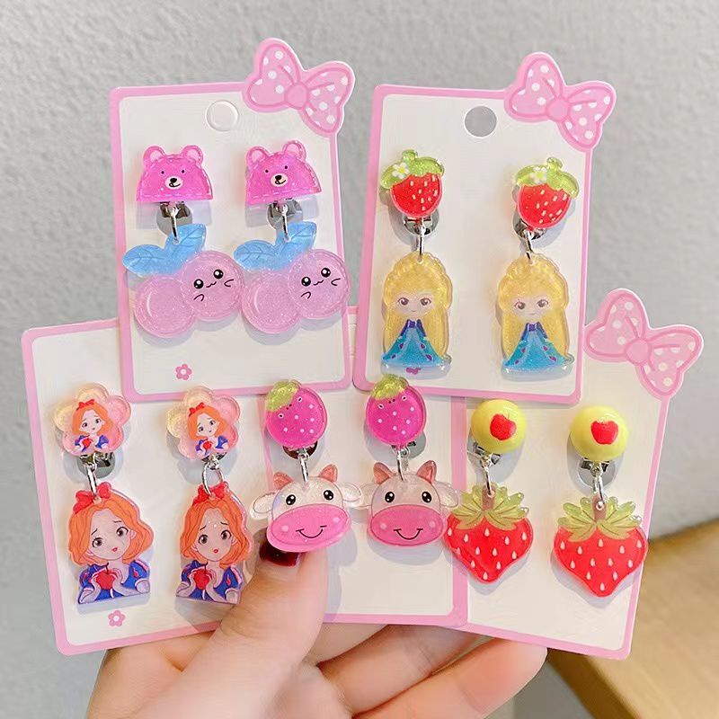 Qh-Set Perhiasan Cincin Anting Dan Gelang Anak Motif Lucu