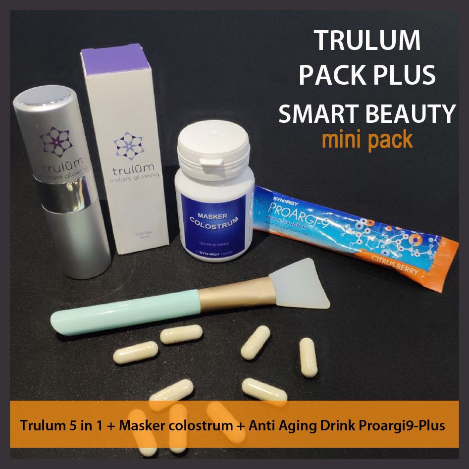 Pemutih Wajah Wardah | Trulum Plus : Paket Serum 15ml 5 in 1 - Masker