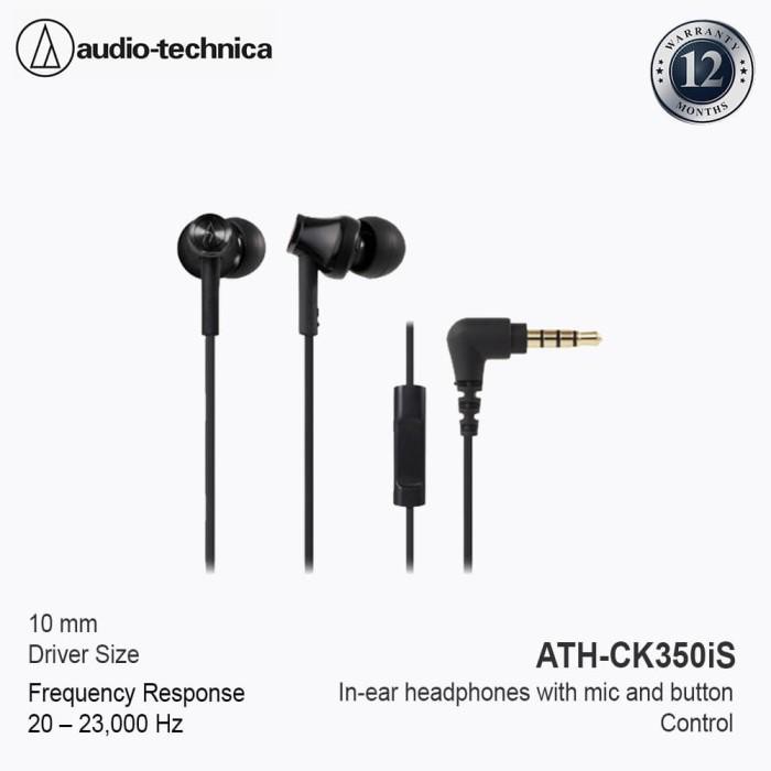 Audio Technica ATH-CK350iS Earphone With Mic