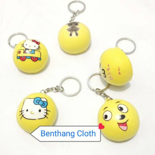 MINI SQUISHY BAPAU BUN KEYCHAN - GANTUNGAN KUNCI