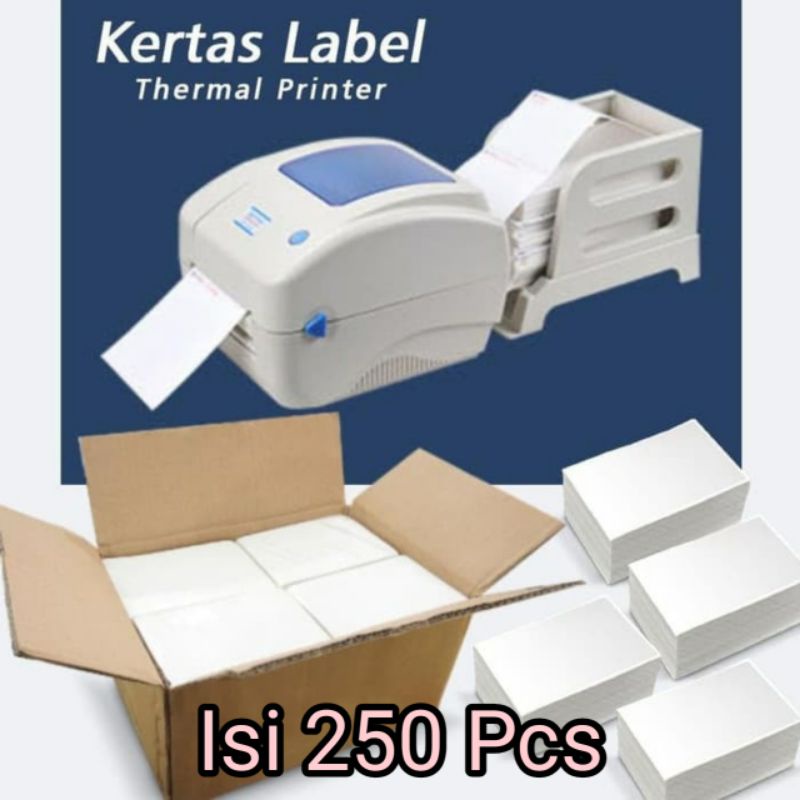 

Label Barcode Semicoated 4x6inch / 100x150mm isi 250pcs cetak resi otomatis marketplace