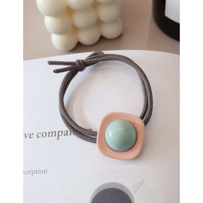 LRC Ikat Rambut Fashion Square Contrast Geometry Hair Rope F4631X