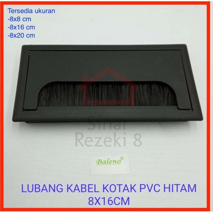 

Tutup Lubang Kabel Kotak 8 x 16 BLACK Meja Kantor Cable Hole Grommet Best Seller