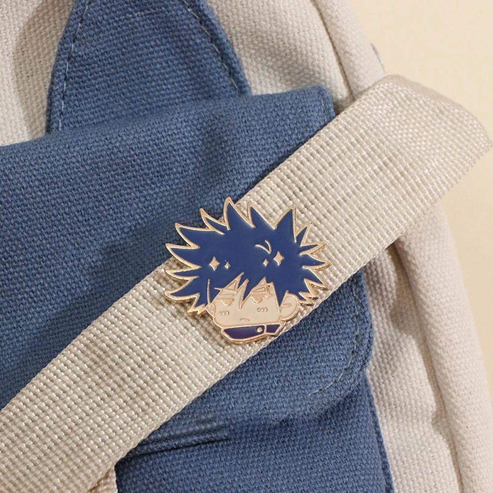 Agustina Jujutsu Kaisen Ransel Perhiasan Logam Bros Pakaian Dekorasi Kartun Lencana Pin Enamel Bros