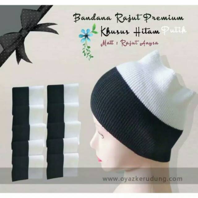 Bandana RAJUT 2 Warna Two Tone Anti Pusing Ciput Inner Hijab Ecer Grosir [BANDANA 2WARNA]