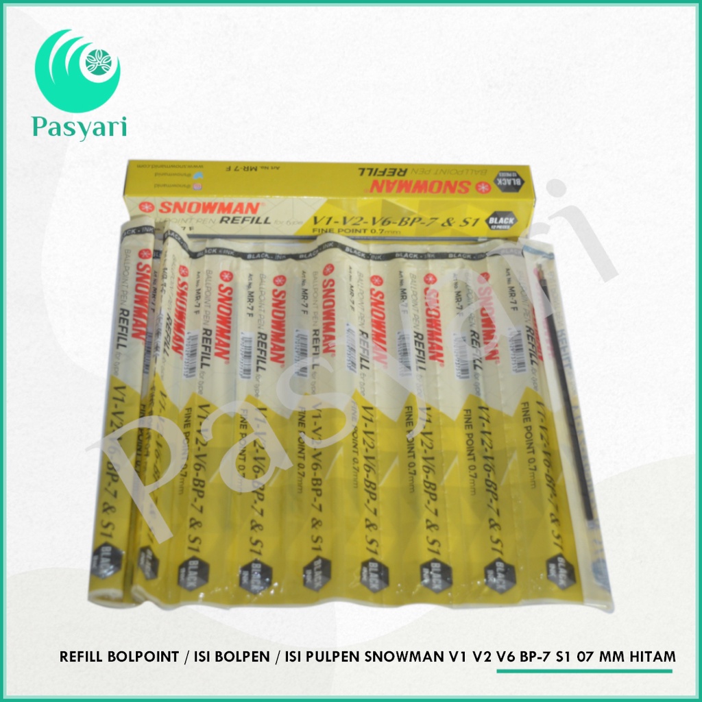 

Refill Bolpoint / Isi Bolpen / Isi Pulpen Snowman V1 V2 V6 BP-7 S1 07 mm Hitam / Biru