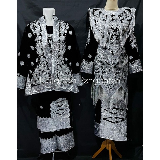 BAJU PENGANTEN MINANG HITAM SILVER
