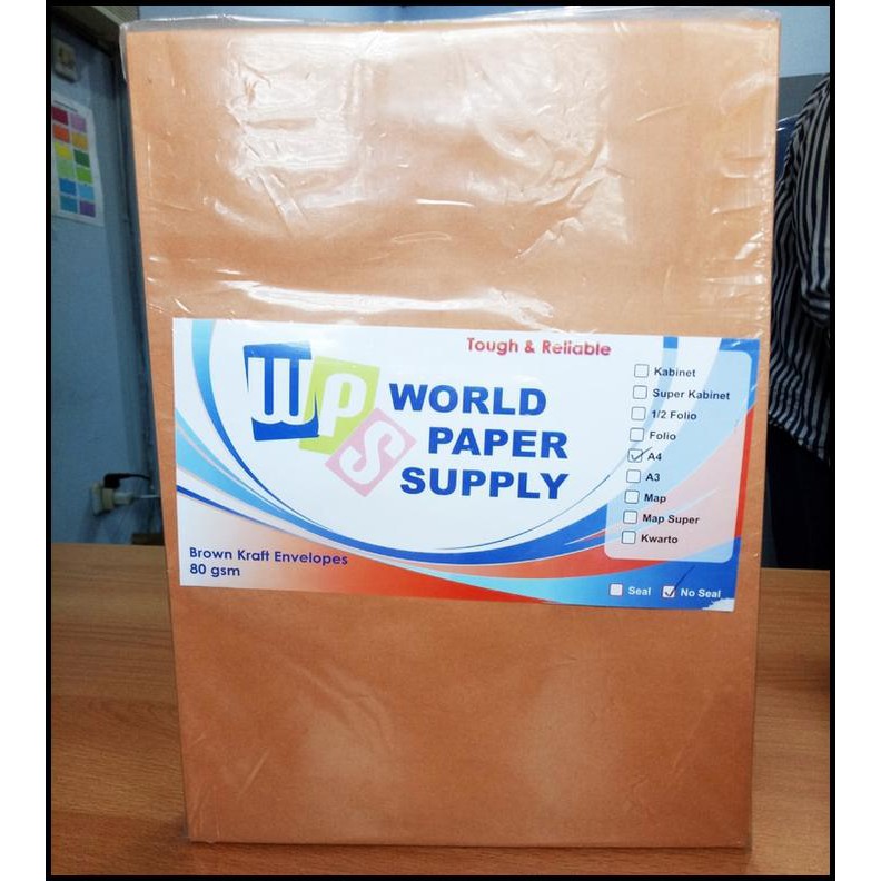

(Promo!!) Amplop Coklat Ukuran A4 Wps ( 30 X 22 Cm ) Gosend