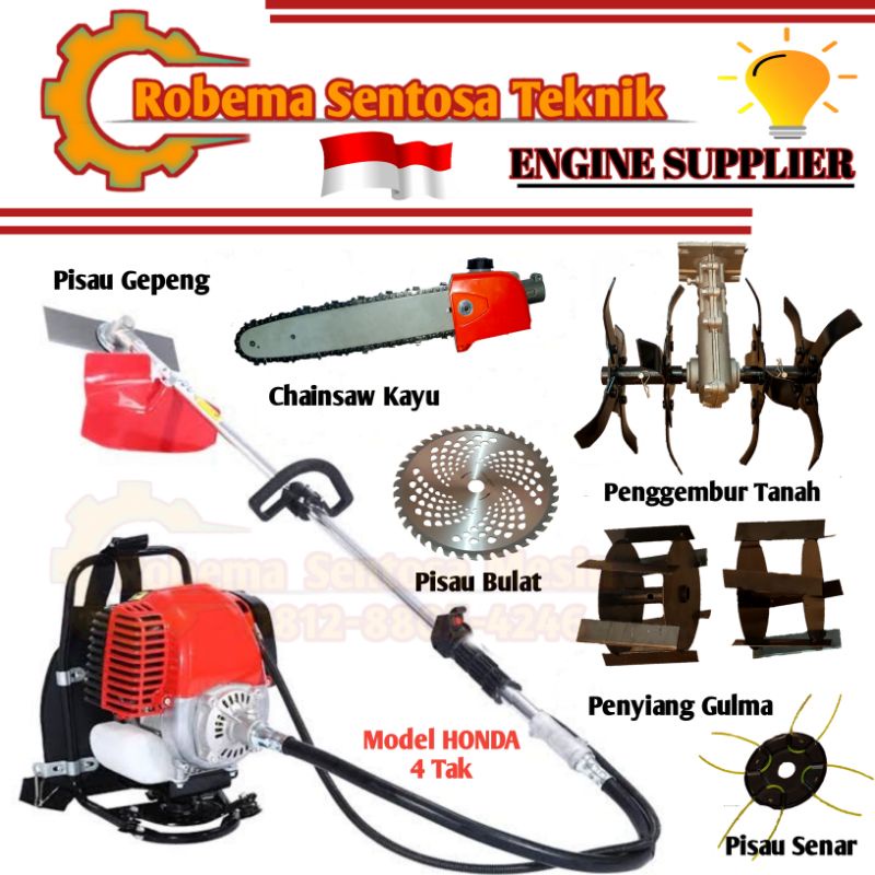 MESIN POTONG RUMPUT 4 TAK Model HONDA MULTIFUNGSI