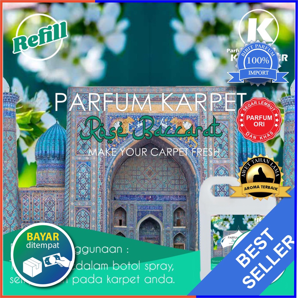 Parfum Karpet Aroma Baccarat | Wangi Segar &amp; Tahan Lama | Kemasan Refil 1 Liter | Bisa Cod | Terlaris