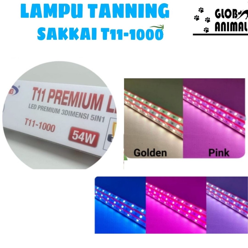 SAKKAI PRO T11-1000 54W LED 3 dimensi tanning lamp lampu celup arwana
