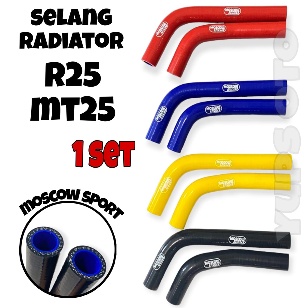 SELANG RADIATOR R25 SELANG RADIATOR MT25 MT 25 1 SET PNP MERK MOSCOW SPORT ORIGINAL SELANG RADIATOR MOSCOW SPORT SET TINGGAL PASANG