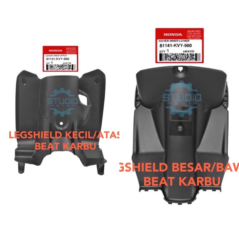 81141-KVY-960 DashBoard Dash Bor / Kap Tengah Atas Bawah Beat Karburator Cover Inner Lower Hitam Honda BeAT Karbu 81131KVY960