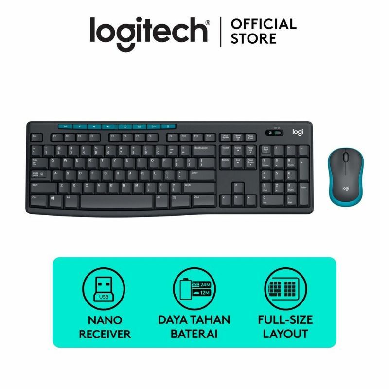 LOGITECH MK275 Wireless Keyboard Mouse Combo MK 275 Garansi Resmi