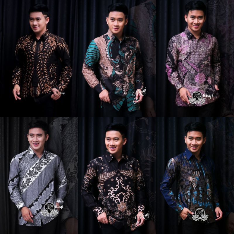 Batik Pria Lengan Panjang BATIK BERKAHTURAH SIZE M L XL XXL BSWART BatiK HRB026 Kenongo Hem Panjang Padi