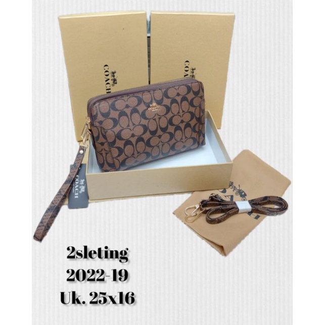 Handbag Slempang 2Resleting Free Box