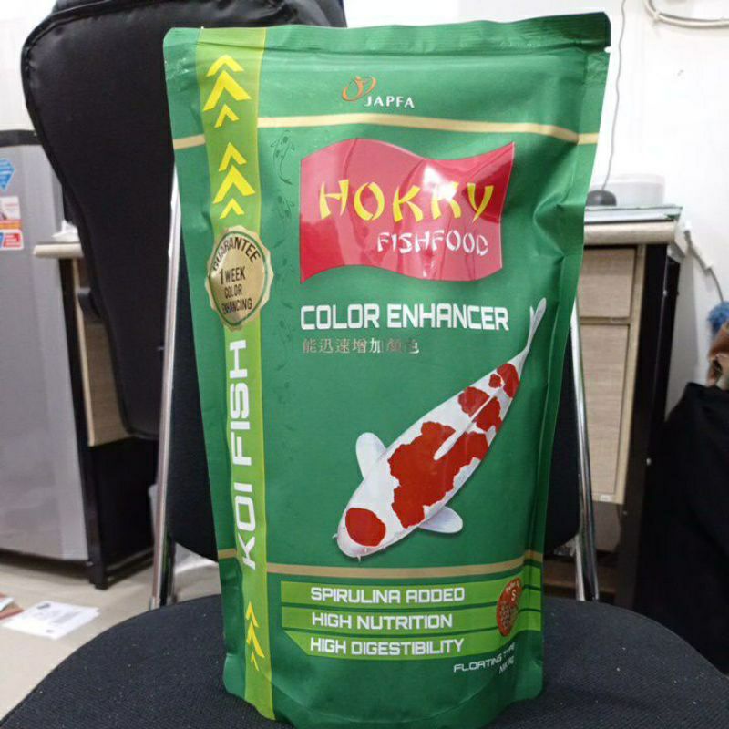 Hokky Hoki Spirulina Size S 1 kg Color Enhancer Makanan Pakan Pelet Ikan Koi 1kg