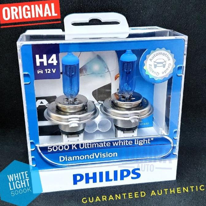TERMURAH | Philips Diamond Vision H4 5000K