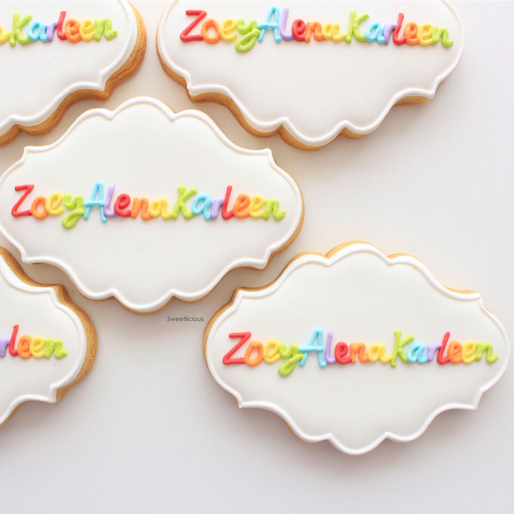 

Custom Text Plaque Cookies - CHAT