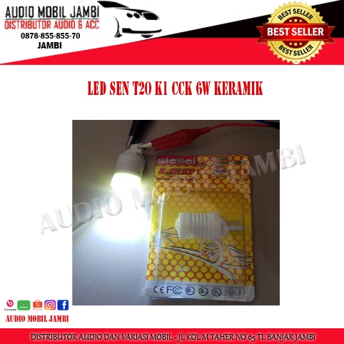 LAMPU LED SEN T20 KAKI 1 CUCUK 6 WATT KERAMIK STEBEL