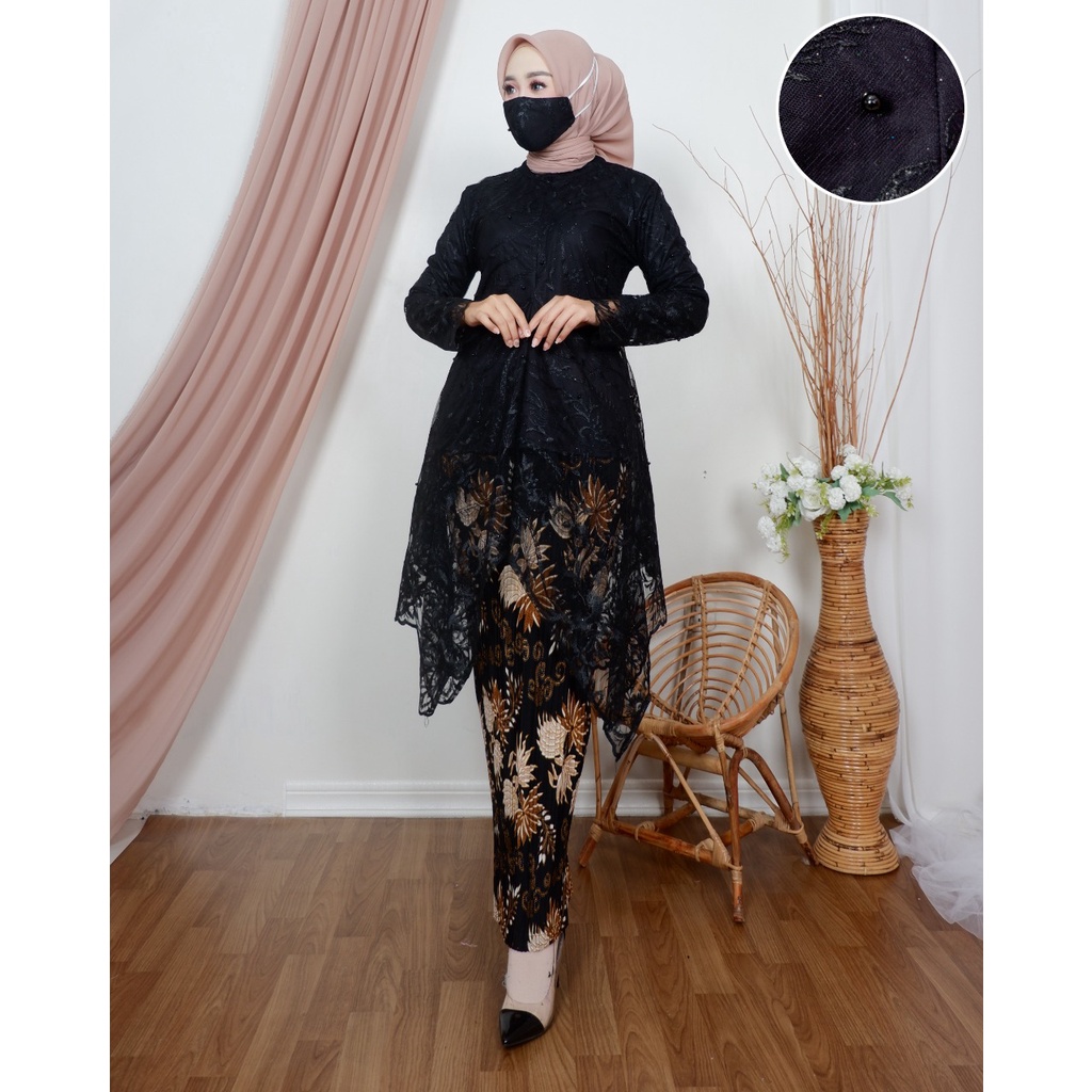 SET KEBAYA TUNIK UMBRELLA JUBRAI / SETELAN KEBAYA BROKAT WANITA / KEBAYA WISUDA