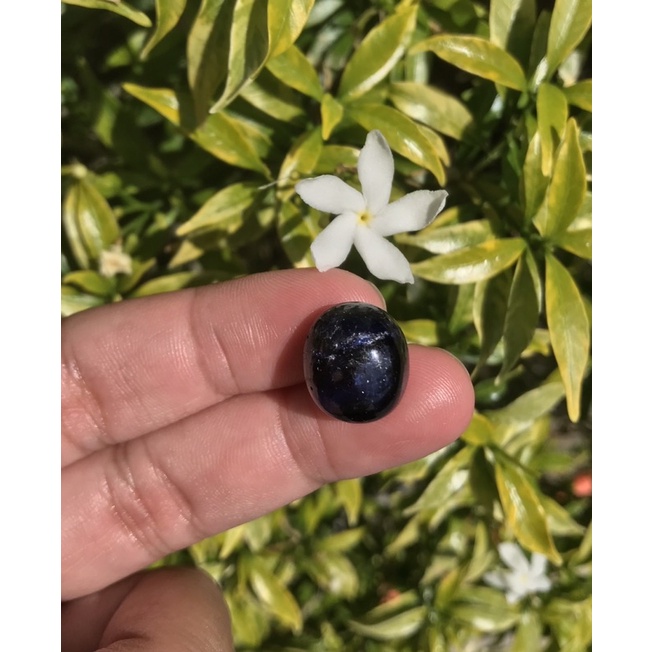 natural blue sapphire cabochon africa  24.9 carat ts