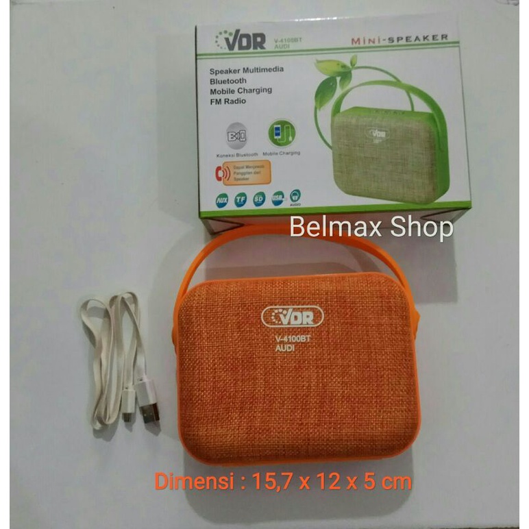Speaker Wireless VDR V-4100BT / Speaker Bluetooth / Pemutar Musik Bluetooth