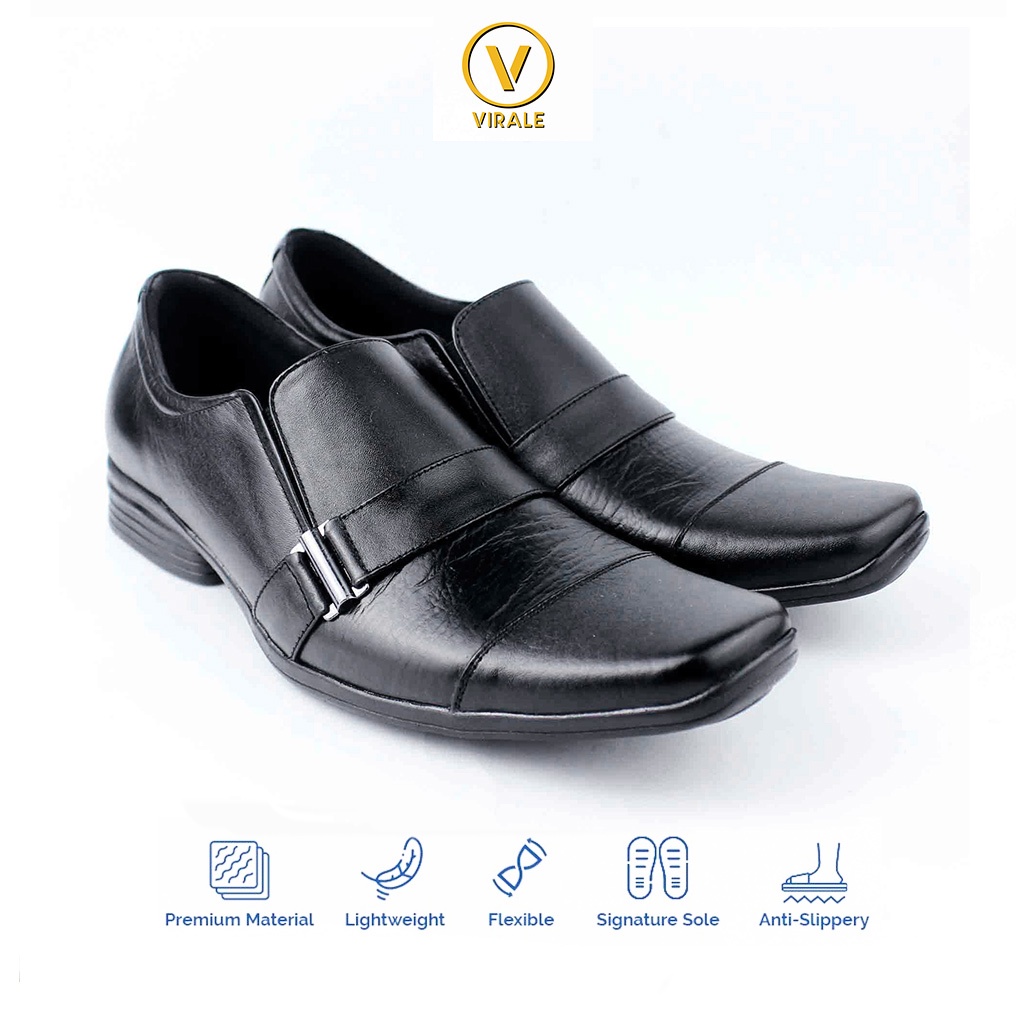 Sepatu Pantofel Pria- Sepatu Formal - Sepatu Pantofel Pria Kulit Asli D-02 CK