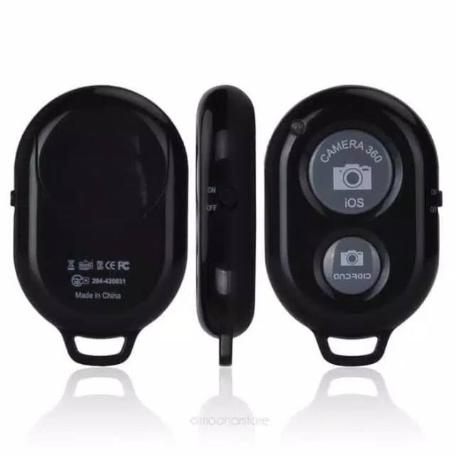 Tomsis Bluetooth Shutter Remote Control Bluetooth V3.0 Tombol Selfie Narsis Potret Foto Jarak Jauh