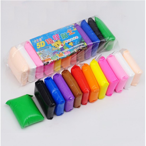 Super Light Clay Mainan Anak Clay Plastisin / Lilin Mainan 12 Warna