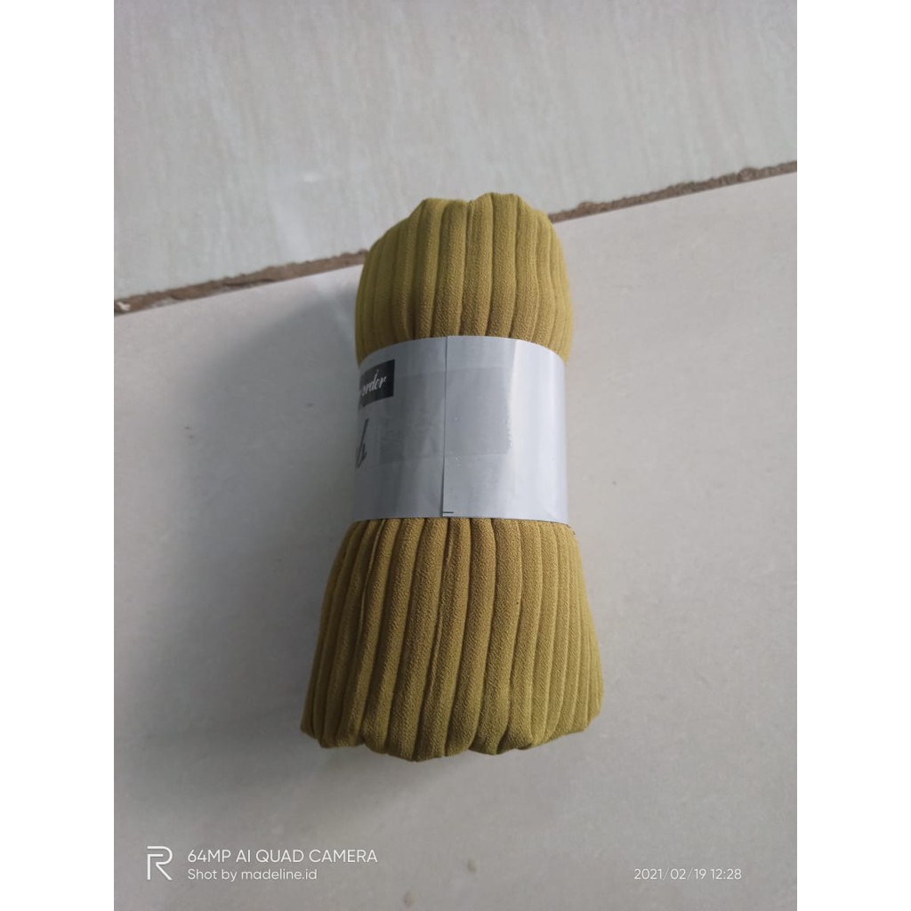 Pashmina plisket FULL ceruty armany (GROSIR) /Pashmina plisket ceruty bebydoll premium/hijab premium-lime