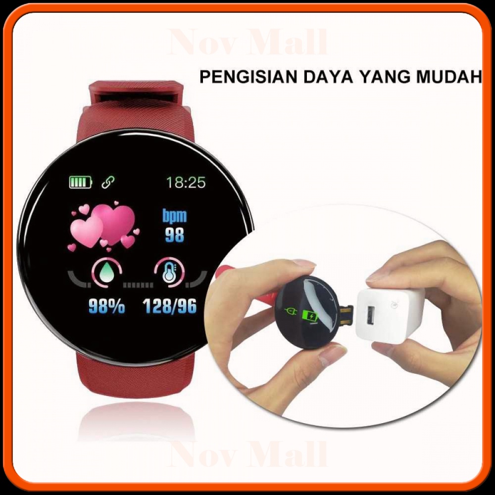 SKMEI Smartwatch Sport Fitness Tracker Heart Rate Blood Oxygen - D18